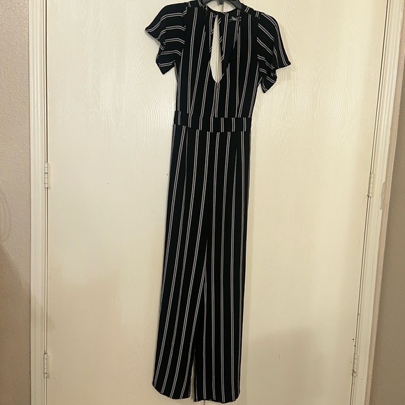 BLACK AND WHITE STRIPED JUMPSUIT, SIZE 5 (SMALL) - Picture 1 of 4